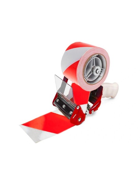 CI | Cinta De Señalizacion Q-Connect No Adhesiva Rojo Y Blanco 75 Mm X 300 M