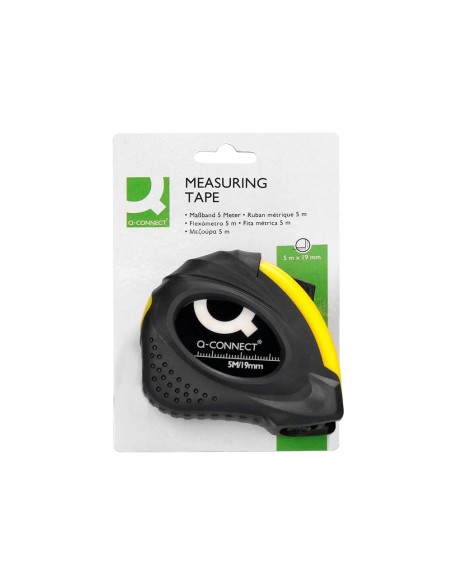CI | Flexometro q-connect de 5 mt con freno material antichoque 19 mm de ancho