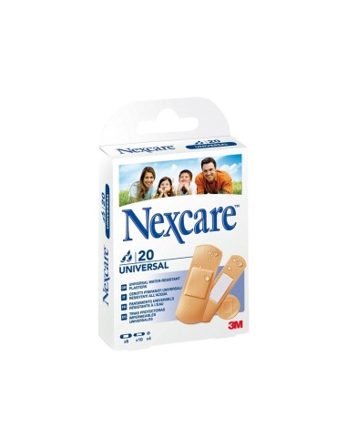 CI | Tira protectora 3m nexcare para heridas y cortes plasticoimpermeable caja de 20 unidades diversos tamaños