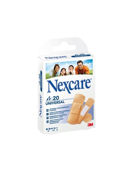 CI | Tira protectora 3m nexcare para heridas y cortes plasticoimpermeable caja de 20 unidades diversos tamaños