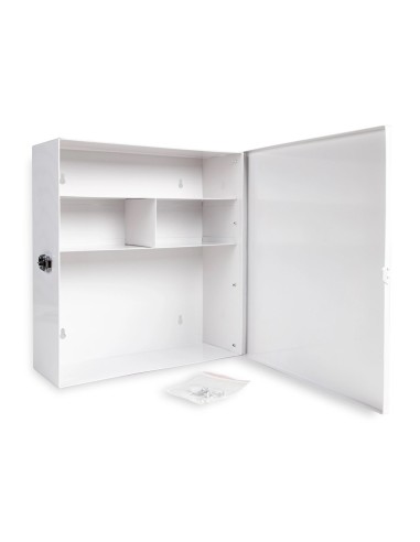 CI | Botiquin Q-Connect Metalico 4 Compartimentos Vacio Primeros Auxilios 330X360X120 Mm
