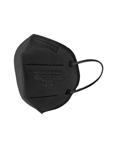 CI | Mascarilla Facial Ffp2 Autofiltrante Certificado Ce Con Ajuste Nasal Embolsada Individualmente Color Negro