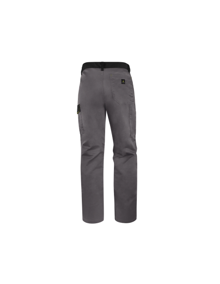CI | Pantalon de trabajo deltaplus cintura ajustable 5 bolsillos color gris verde talla 3xl