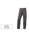 CI | Pantalon de trabajo deltaplus cintura ajustable 5 bolsillos color gris verde talla xs