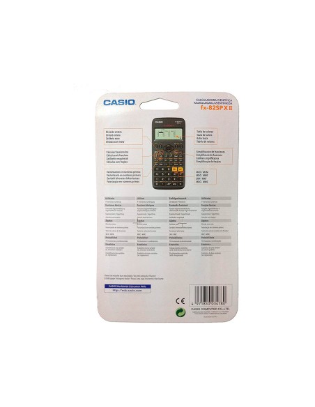 CI | Calculadora casio fx-82 spxii iberia classwizz cientifica 292 funciones 9 memorias con tapa