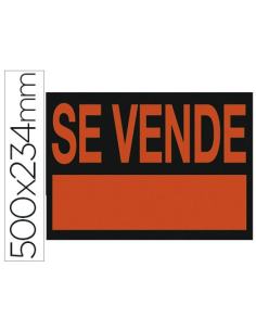 CI | Cartel plastico "se vende" rojo fluorescente...