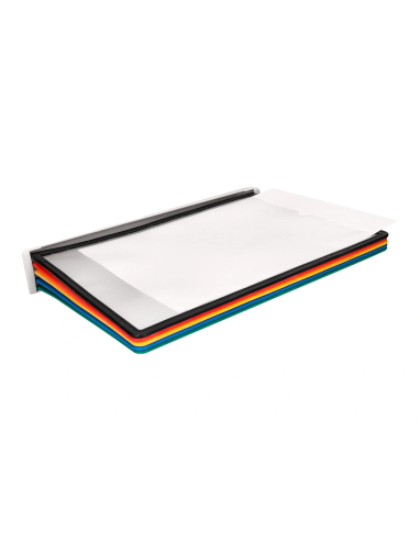 CI | Portacatalogo de pared plastico liderpapel con 10 fundas din a4 colores surtidos