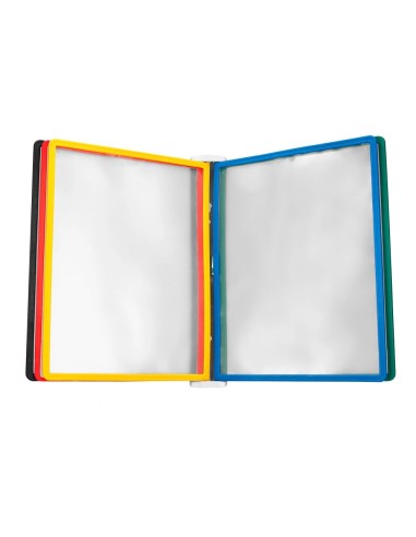 CI | Portacatalogo de pared plastico liderpapel con 10 fundas din a4 colores surtidos