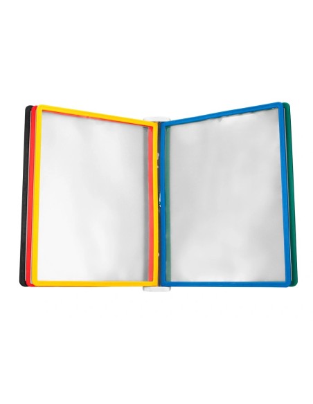 CI | Portacatalogo de pared plastico liderpapel con 10 fundas din a4 colores surtidos