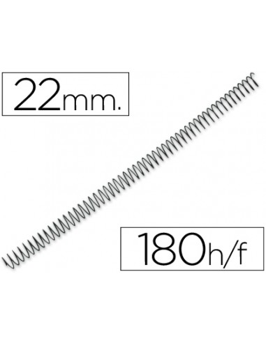 CI | Espiral metalico q-connect 64 5:1 22mm 1,2mm caja de 100 unidades