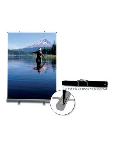 CI | Display enrollable yosan roll up aluminio 1 cara ancho 85 cm altura 200 cm