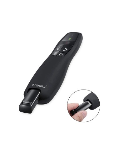 CI | Puntero Laser Q-Connect Para Presentaciones 5 Botones Alcance 20 Mt Micro Usb