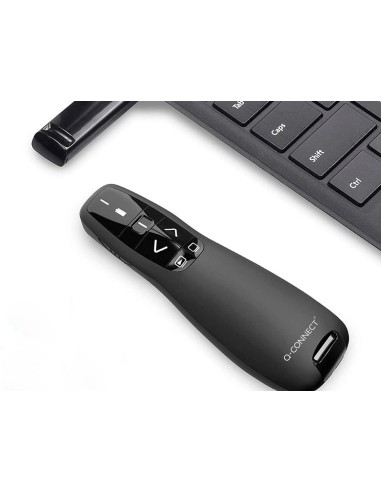 CI | Puntero Laser Q-Connect Para Presentaciones 5 Botones Alcance 20 Mt Micro Usb