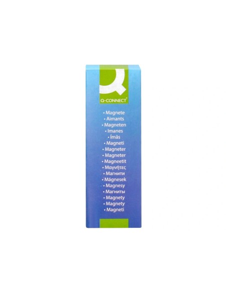 CI | Imanes para sujecion q-connect ideal para pizarras magneticas35 mm colores surtidos -caja de 10 imanes
