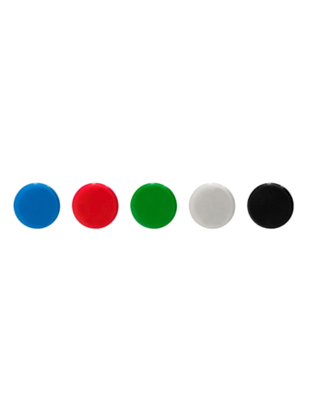 CI | Imanes para sujecion q-connect ideal para pizarras magneticas35 mm colores surtidos -caja de 10 imanes