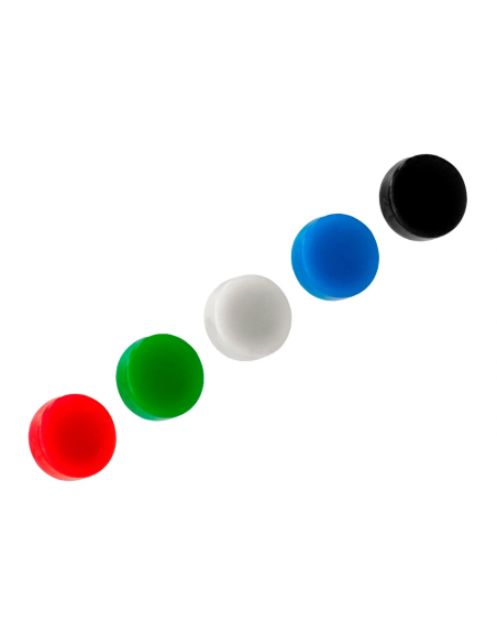 CI | Imanes para sujecion q-connect ideal para pizarras magneticas35 mm colores surtidos -caja de 10 imanes