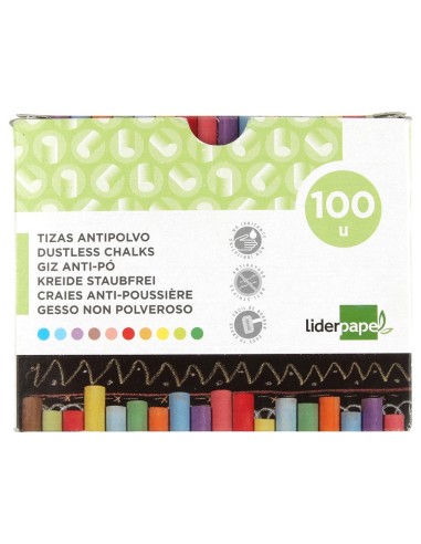 CI | Tiza color antipolvo liderpapel caja de...
