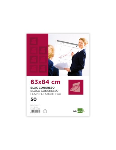 CI | Bloc congreso liderpapel liso 63x84cm 50 hojas 80g/m2