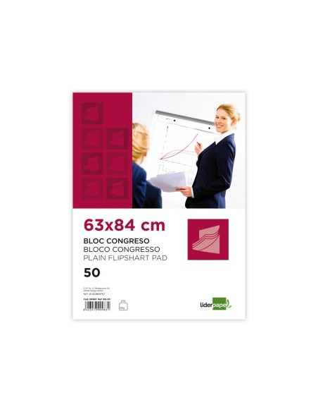 CI | Bloc congreso liderpapel liso 63x84cm 50 hojas 80g/m2
