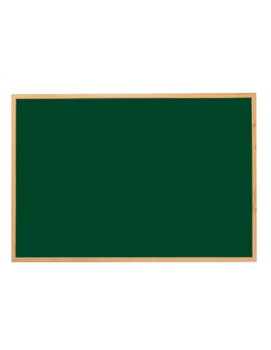 CI | Pizarra verde q-connect marco de madera 120x90 cm sin repisa
