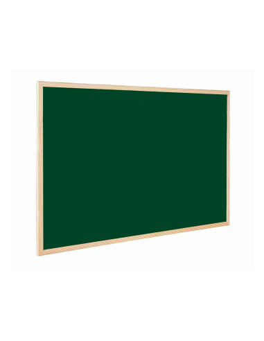 CI | Pizarra verde q-connect marco de madera 120x90 cm sin repisa