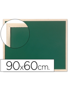 CI | Pizarra verde q-connect marco de madera 90x60 sin...