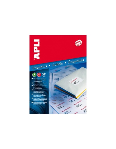 CI | Etiqueta adhesiva apli 1280 tamaño 105x148 mm para fotocopiadora laser ink-jet caja con 100 hojas din a4