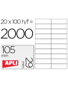 CI | Etiqueta adhesiva apli 1299 tamaño 105x29 mm para...