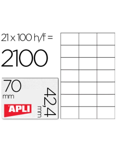 CI | Etiqueta adhesiva apli 1276 tamaño 70x42,4 mm para...