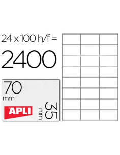 CI | Etiqueta adhesiva apli 1272 tamaño 70x35 mm...