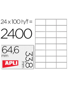 CI | Etiqueta adhesiva apli 1263 tamaño 64,6x33,8 mm...