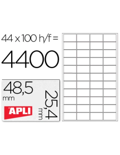 CI | Etiqueta adhesiva apli 1285 tamaño 48,5x25,4 mm para...