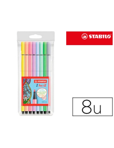 CI | Rotulador stabilo acuarelable pen 68 estuche de 8...