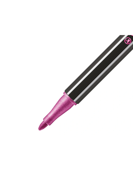 CI | Rotulador stabilo punta de fibra pen 68 metallic estuche plastico de 8 unidades colores surtidos