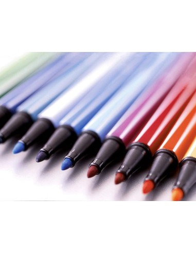 CI | Rotulador stabilo acuarelable pen 68 estuche carton de 18 unidades colores surtidos