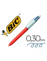 CI | Boligrafo bic cuatro colores punta fina 0,8 mm