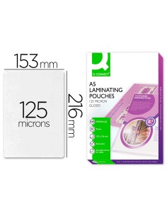 CI | Bolsa de plastificar q-connect 153 x 216 mm 125 mc...