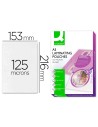 CI | Bolsa de plastificar q-connect 153 x 216 mm 125 mc din a5 autoadhesivas caja de 25 unidades