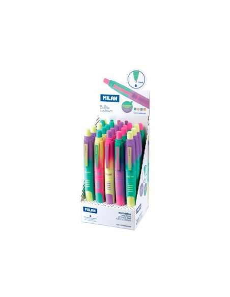 CI | Boligrafo Milan Compact Sunset Retractil Tinta Azul Punta 1 Mm Colores Surtidos