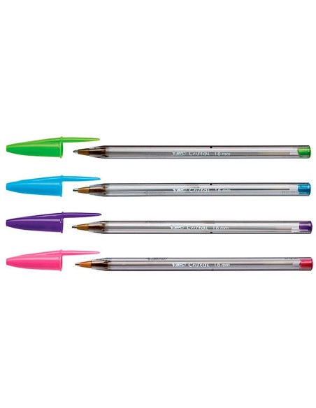 CI | Boligrafo bic cristal large fashion cajas de 20 unidades colores surtidos