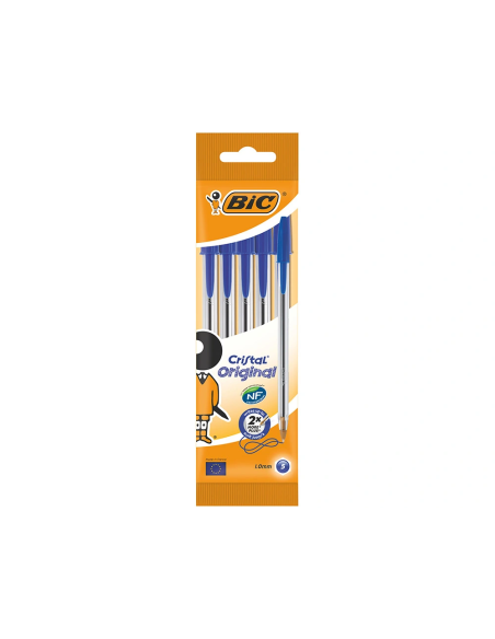 CI | Boligrafo bic cristal azul -blister 5
