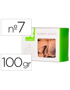 CI | Bandas elasticas q-connect 100 gr 70x5 mm numero 7