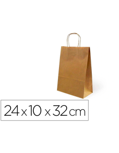 CI | Bolsa Kraft Basika Natural Reciclado 90 Gr Asa...