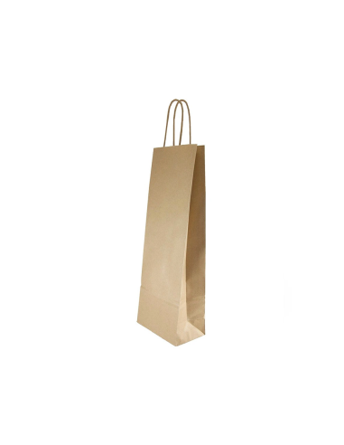 CI | Bolsa Kraft Basika Natural Reciclado 90 Gr Asa Retorcida Tamaño "S" 240X100X320 Mm