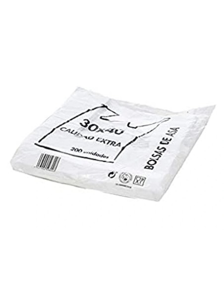 CI | Bolsa Camiseta Reciclada 70% Blanca 50 Mc 30X40 Cm Apta Legislacion De Bolsas 2021