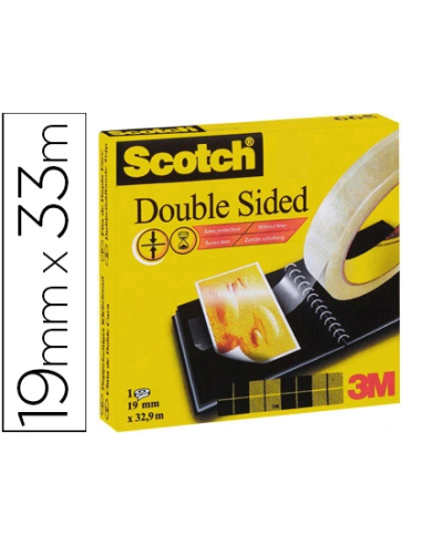 CI | Cinta adhesiva scotch dos caras 33x19 mm