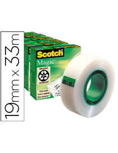 CI | Cinta adhesiva scotch magic 33x19 mm - pack de 6 rollos
