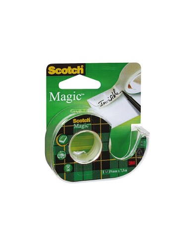 CI | Cinta adhesiva scotch magic invisible 7,5x19 mm en portarrollo