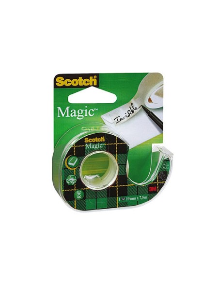 CI | Cinta adhesiva scotch magic invisible 7,5x19 mm en portarrollo