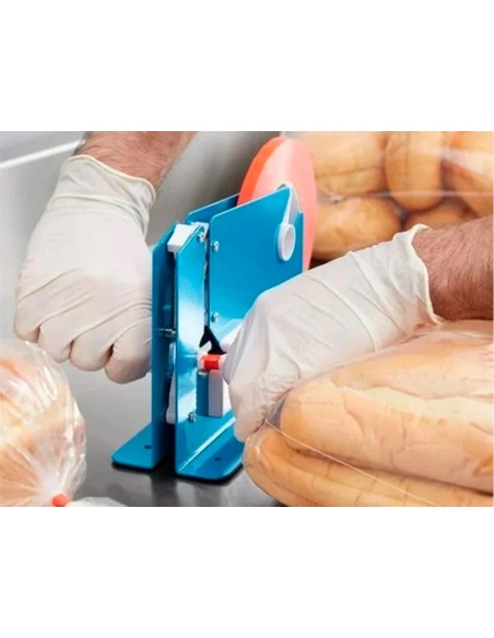 CI | Maquina q-connect cierra bolsa metalica pintada azul